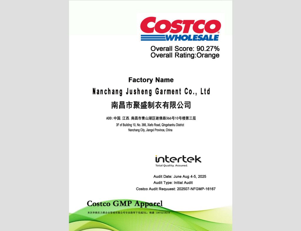 Costco GMP Compliant Custom Fleece Clothing Factory